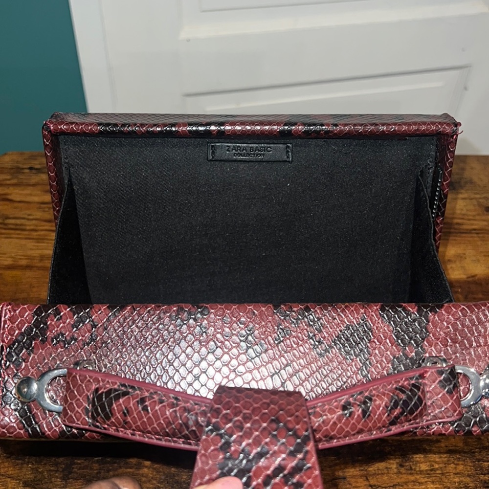 Zara Basic Python Train-Case Purse - image 7